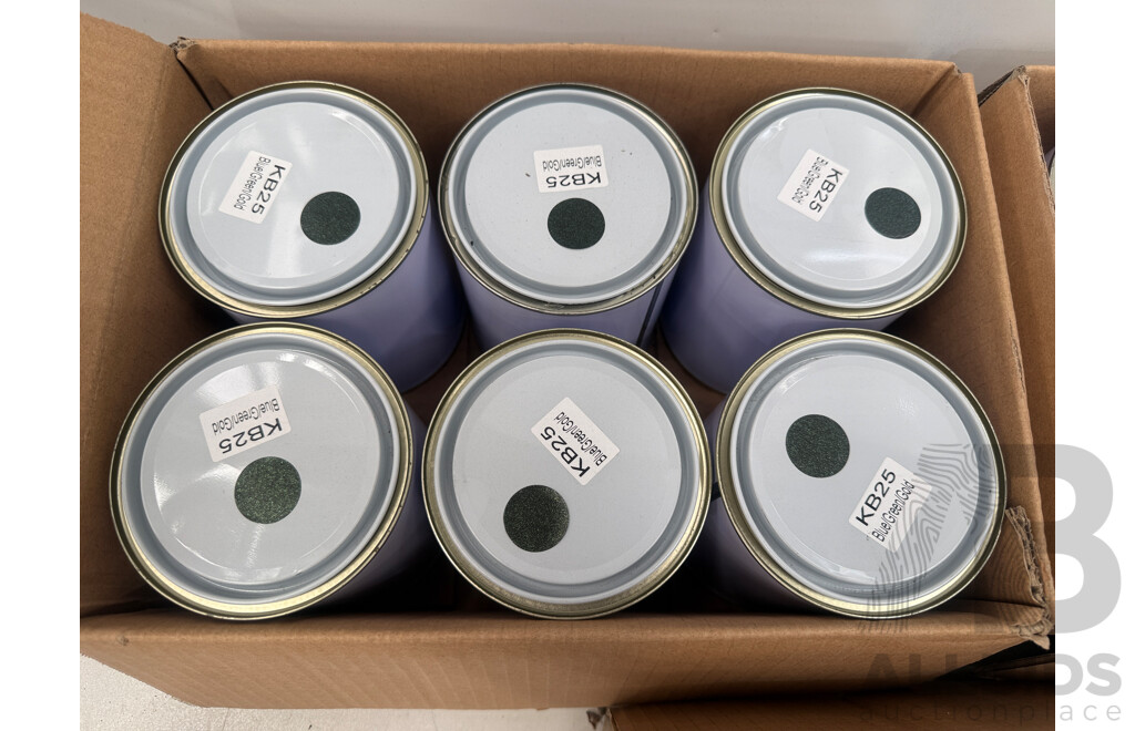5x Boxes of Assorted 1Litre Paint - Assorted Colours