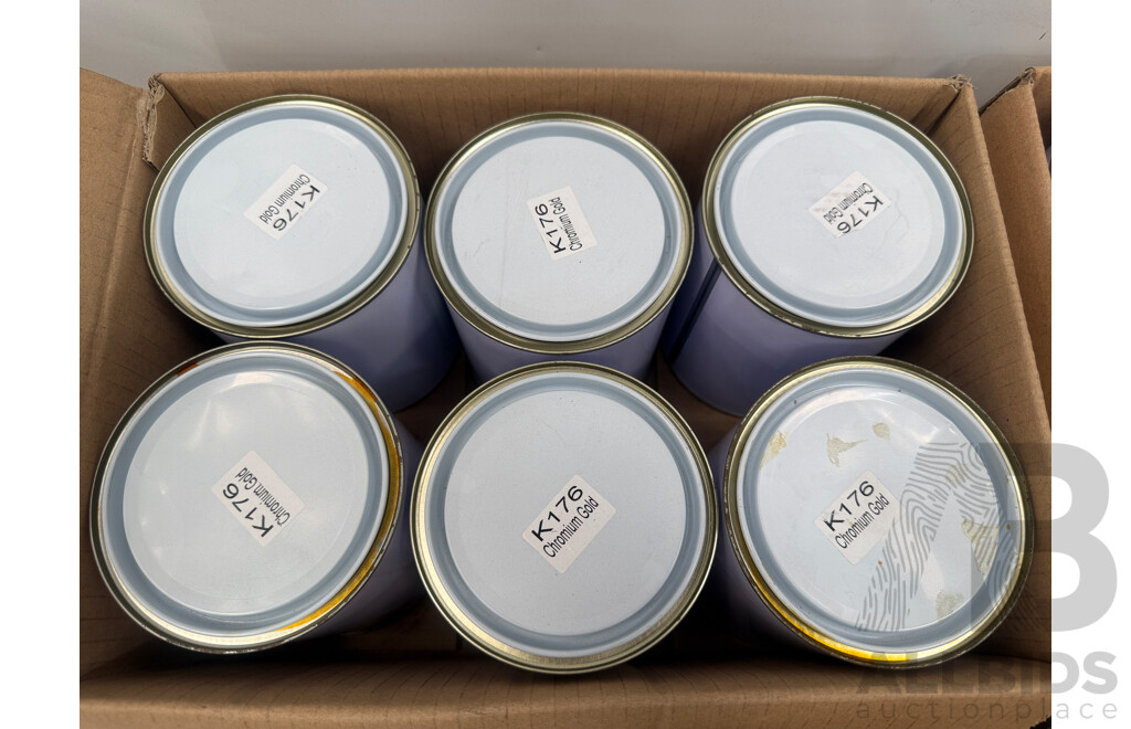 5x Boxes of Assorted 1Litre Paint - Assorted Colours