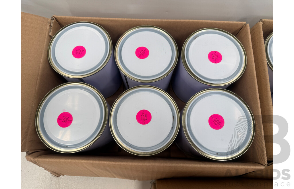 5x Boxes of Assorted 1Litre Paint - Assorted Colours
