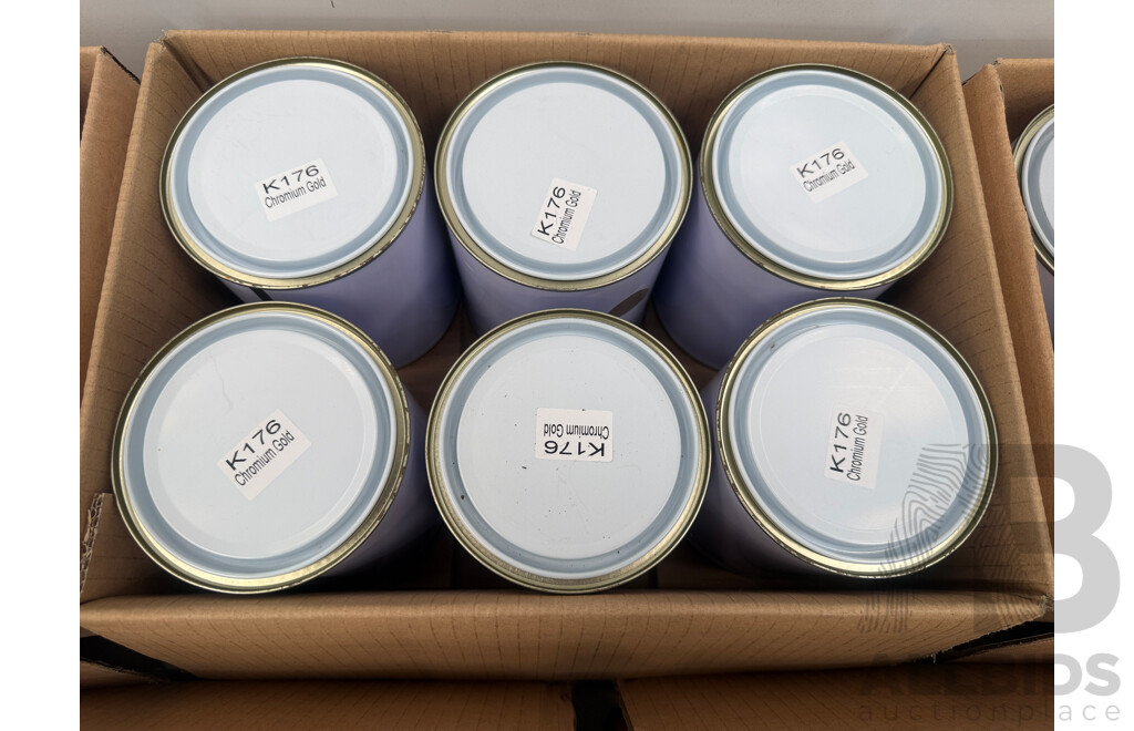 5x Boxes of Assorted 1Litre Paint - Assorted Colours