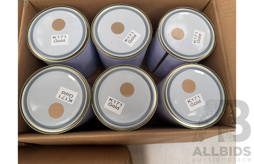 5x Boxes of Assorted 1Litre Paint - Assorted Colours