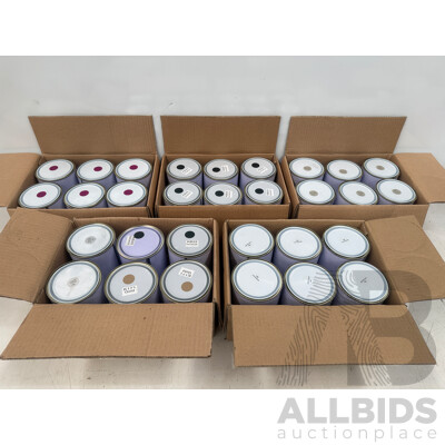 5x Boxes of Assorted 1Litre Paint - Assorted Colours
