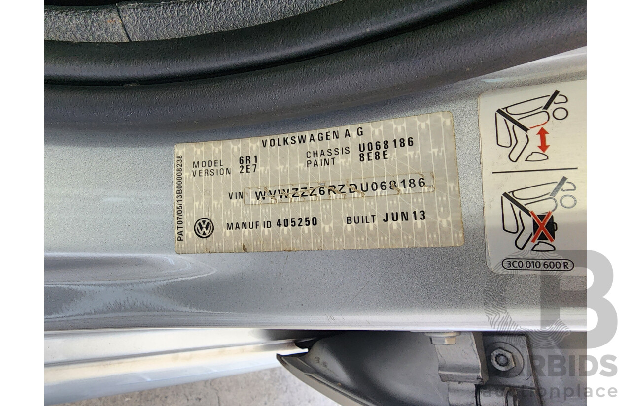 9/2013 Volkswagen Polo Trendline 6R MY14 5d Hatchback Silver 1.4L