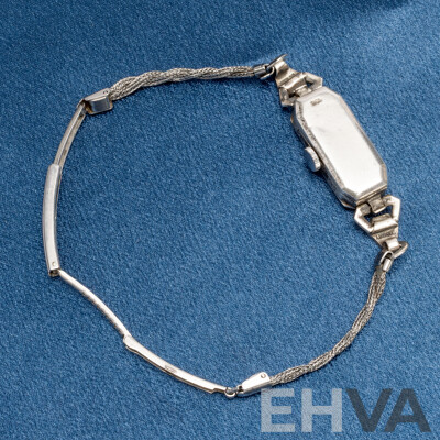 Vintage Sterling Silver Kestenmade Permaware Womens Watch. Macasite Stones