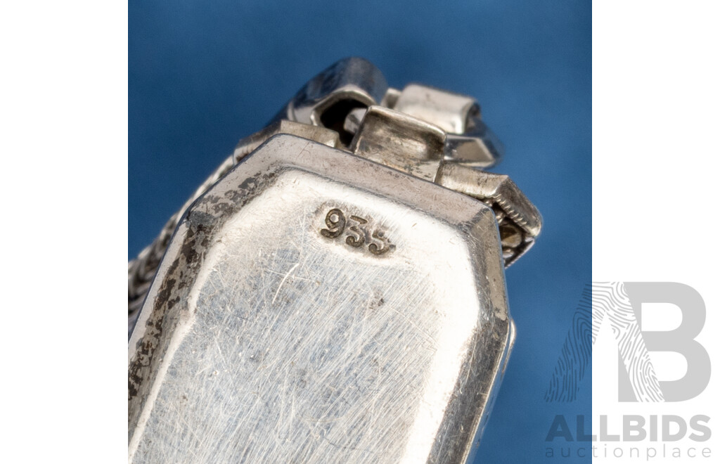 Vintage Sterling Silver Kestenmade Permaware Womens Watch. Macasite Stones