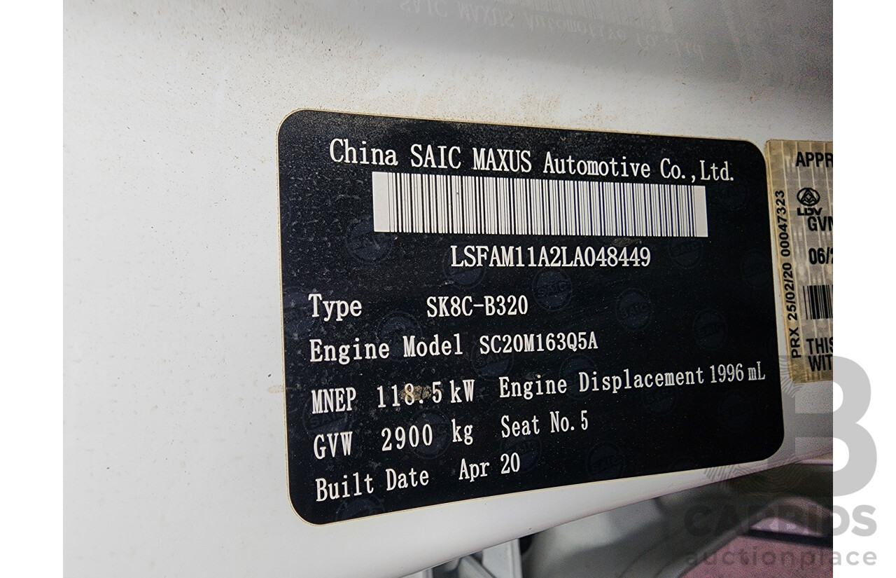 6/2020 LDV T60 Trail Rider 2 (4x4) Dual cab ute White 2.0L