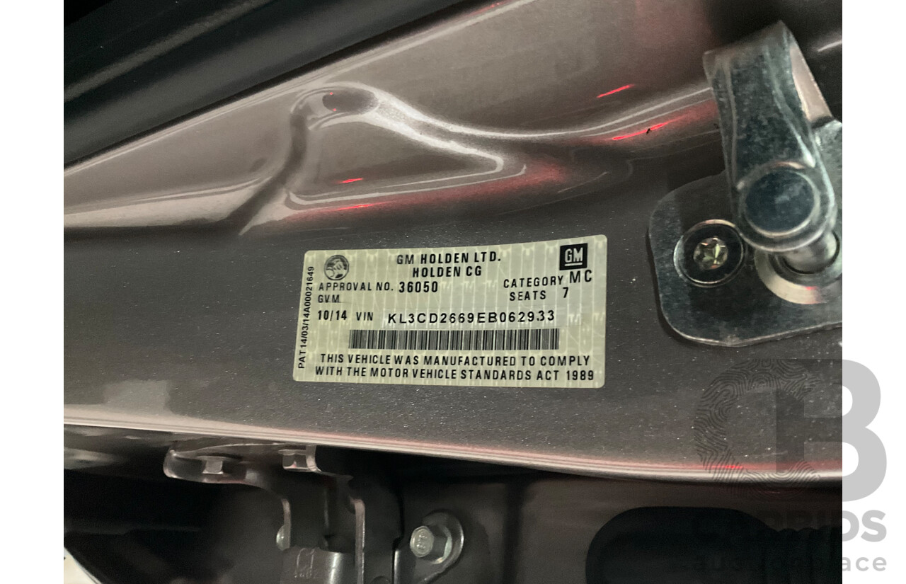 10/2014 Holden Captiva 7 LTZ (AWD) CG MY15 4d Wagon Champagne Silver Turbo Diesel 2.2L