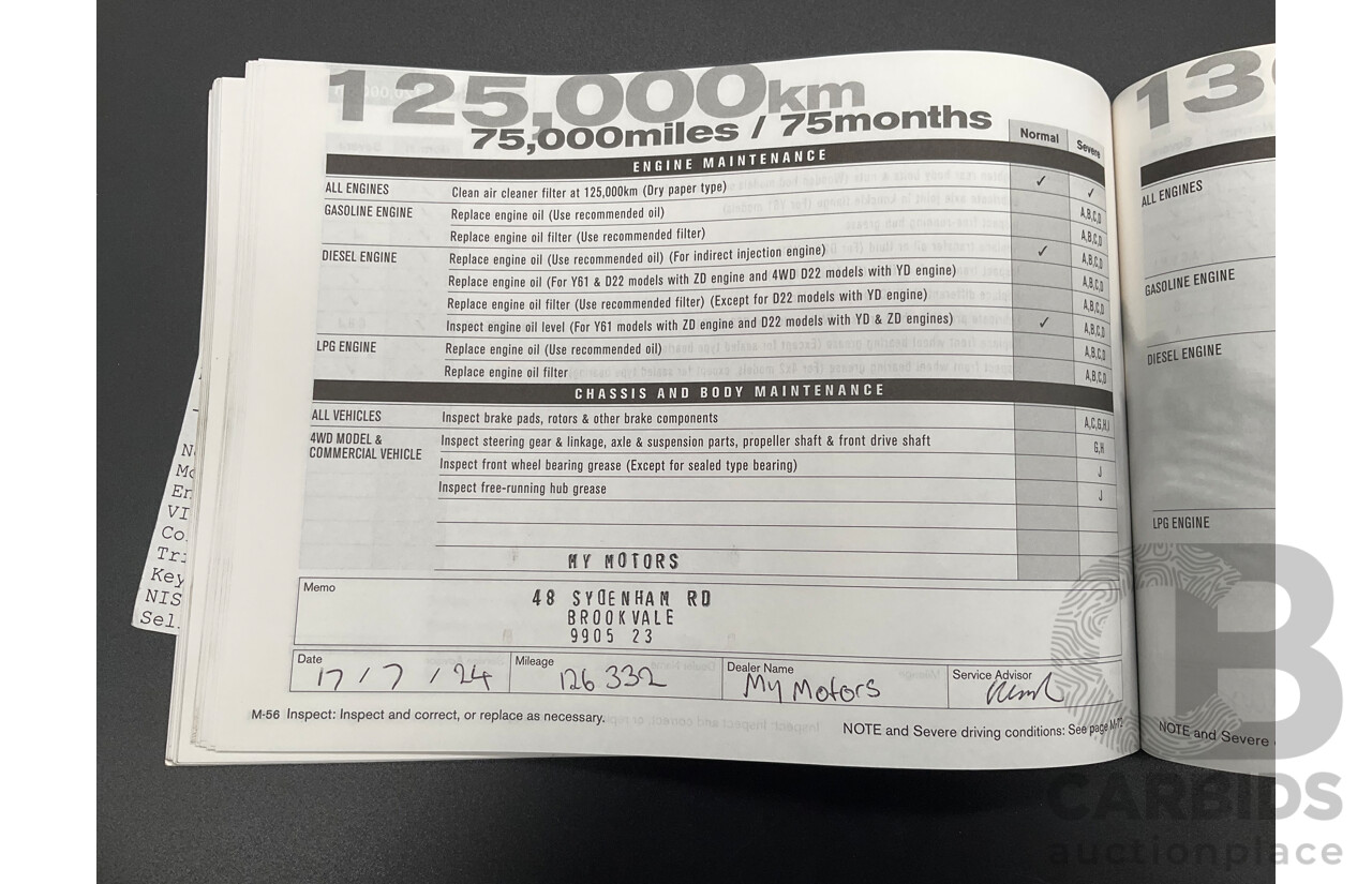 12/2006 Nissan Murano Ti-L Z50 4d Wagon Obsidian Black V6 3.5L