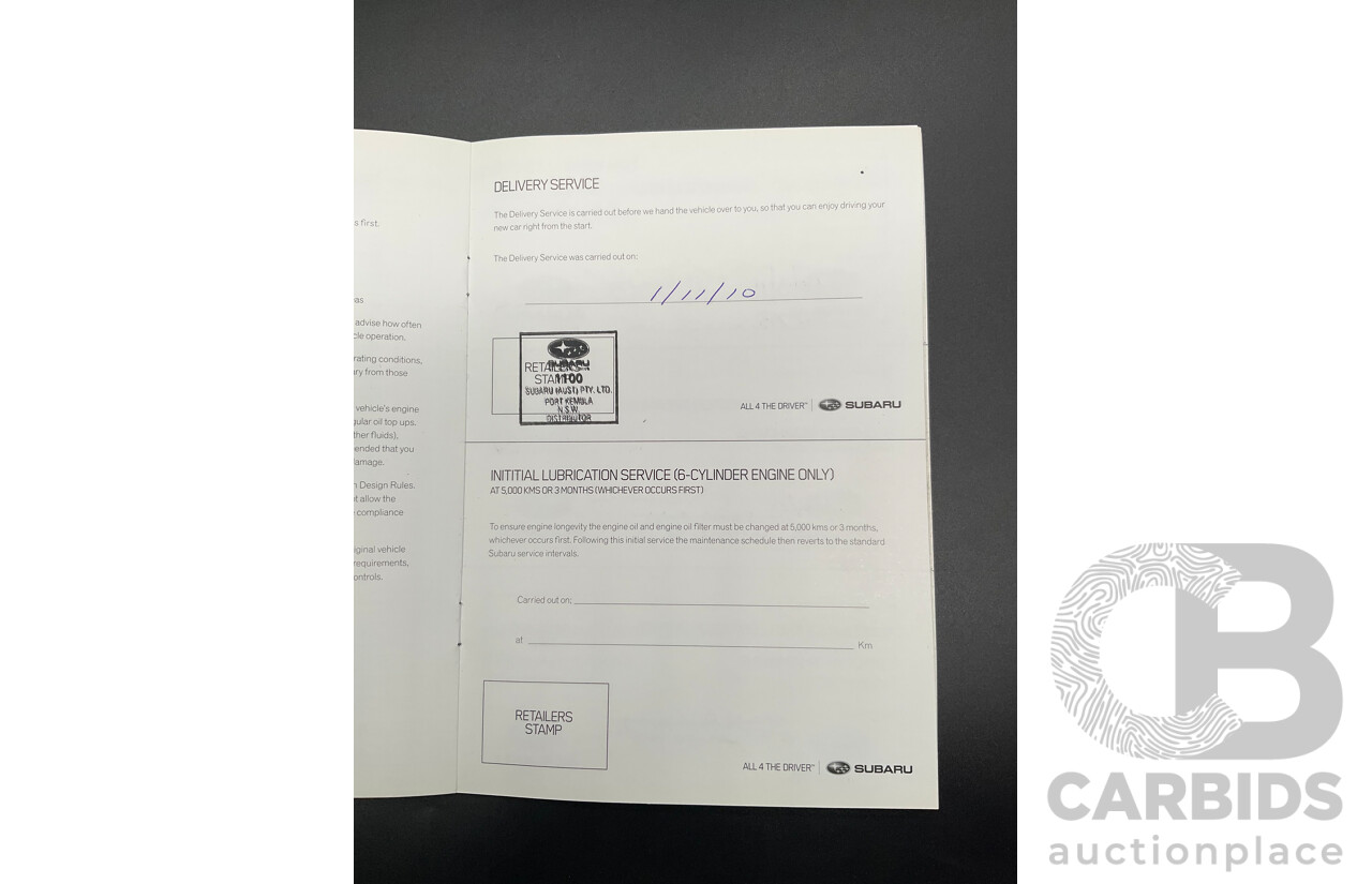 11/2010 Subaru Outback 2.5i MY11 4d Wagon Crystal White Pearl 2.5L