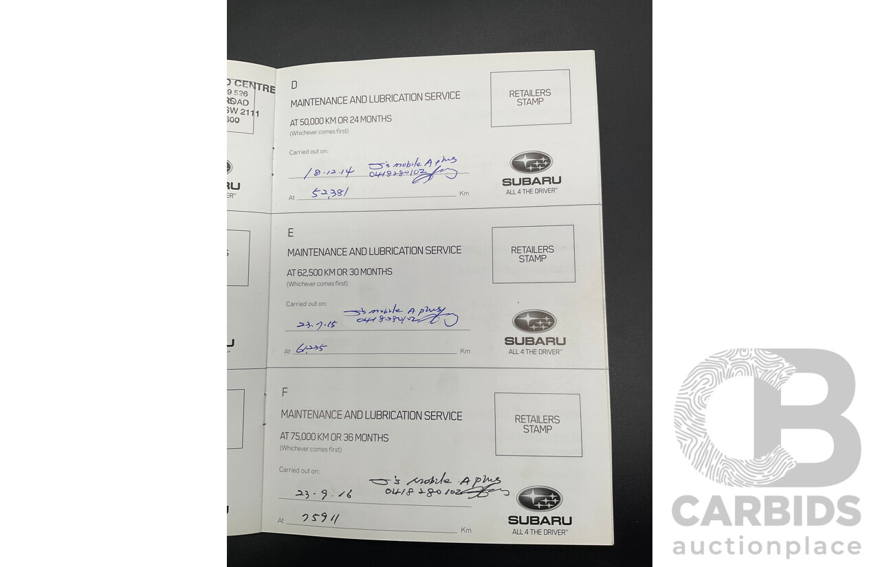 11/2010 Subaru Outback 2.5i MY11 4d Wagon Crystal White Pearl 2.5L