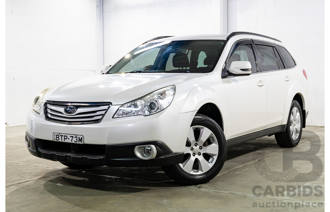 11/2010 Subaru Outback 2.5i MY11 4d Wagon Crystal White Pearl 2.5L