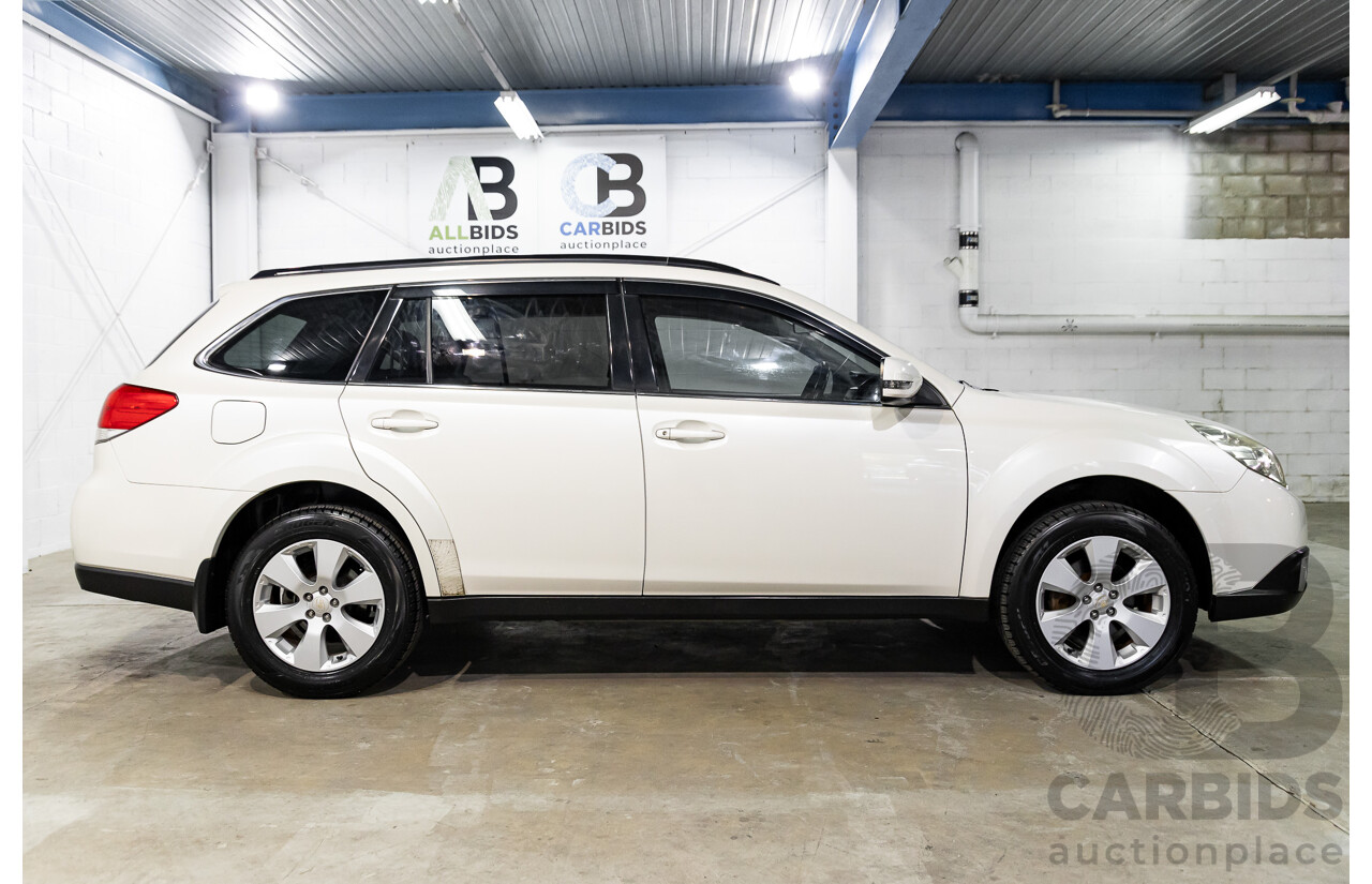 11/2010 Subaru Outback 2.5i MY11 4d Wagon Crystal White Pearl 2.5L