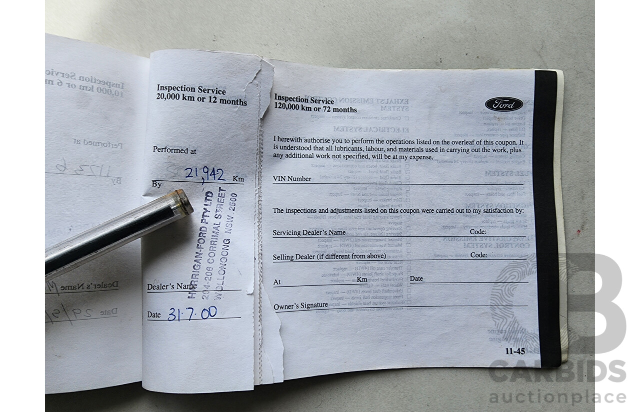 1/2000 Ford Courier XL PE Crew Cab P/Up White 2.6L