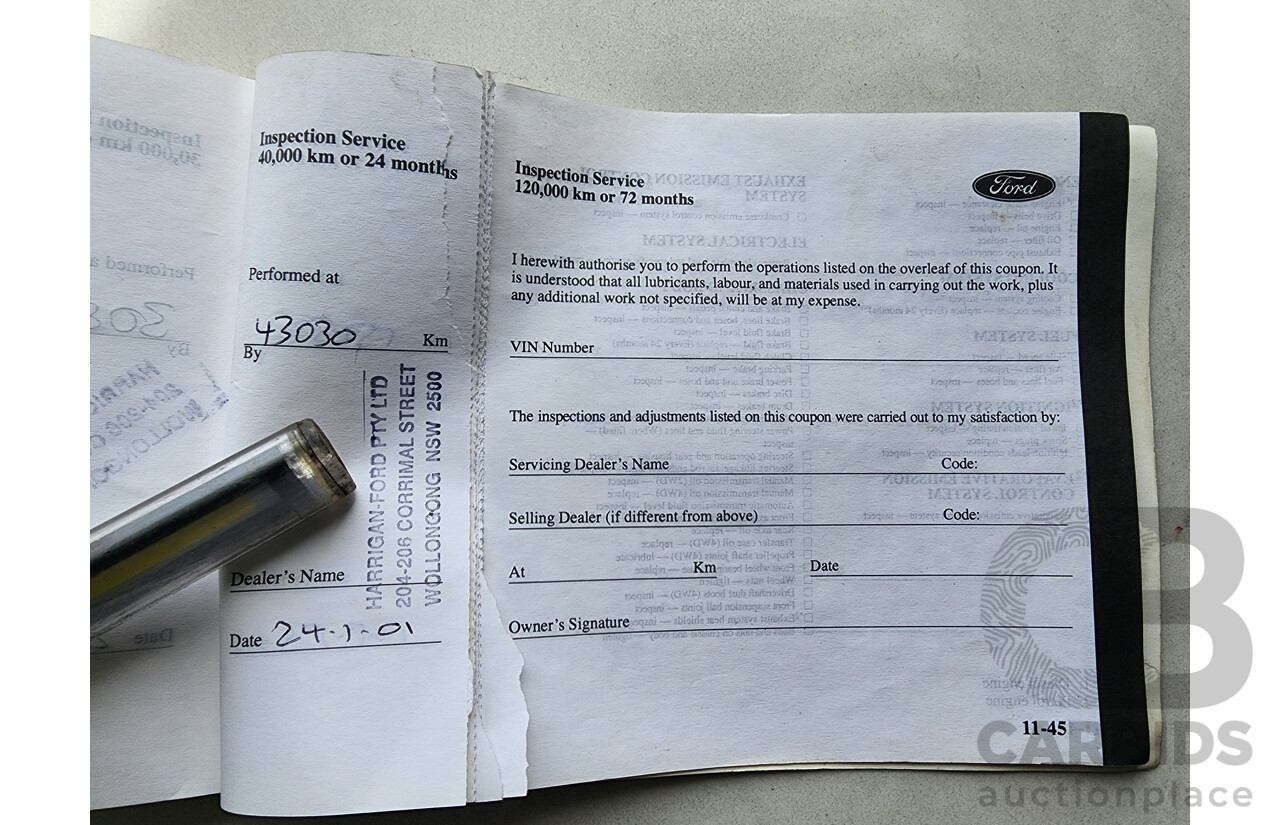 1/2000 Ford Courier XL PE Crew Cab P/Up White 2.6L