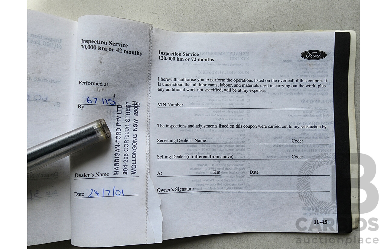 1/2000 Ford Courier XL PE Crew Cab P/Up White 2.6L