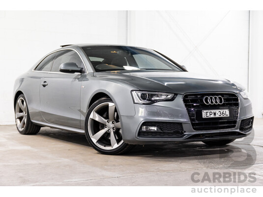 3/2014 Audi A5 2.0 TFSI S-Line Quattro 8T MY14 2d Coupe Monsoon Grey Metallic Turbo 2.0L