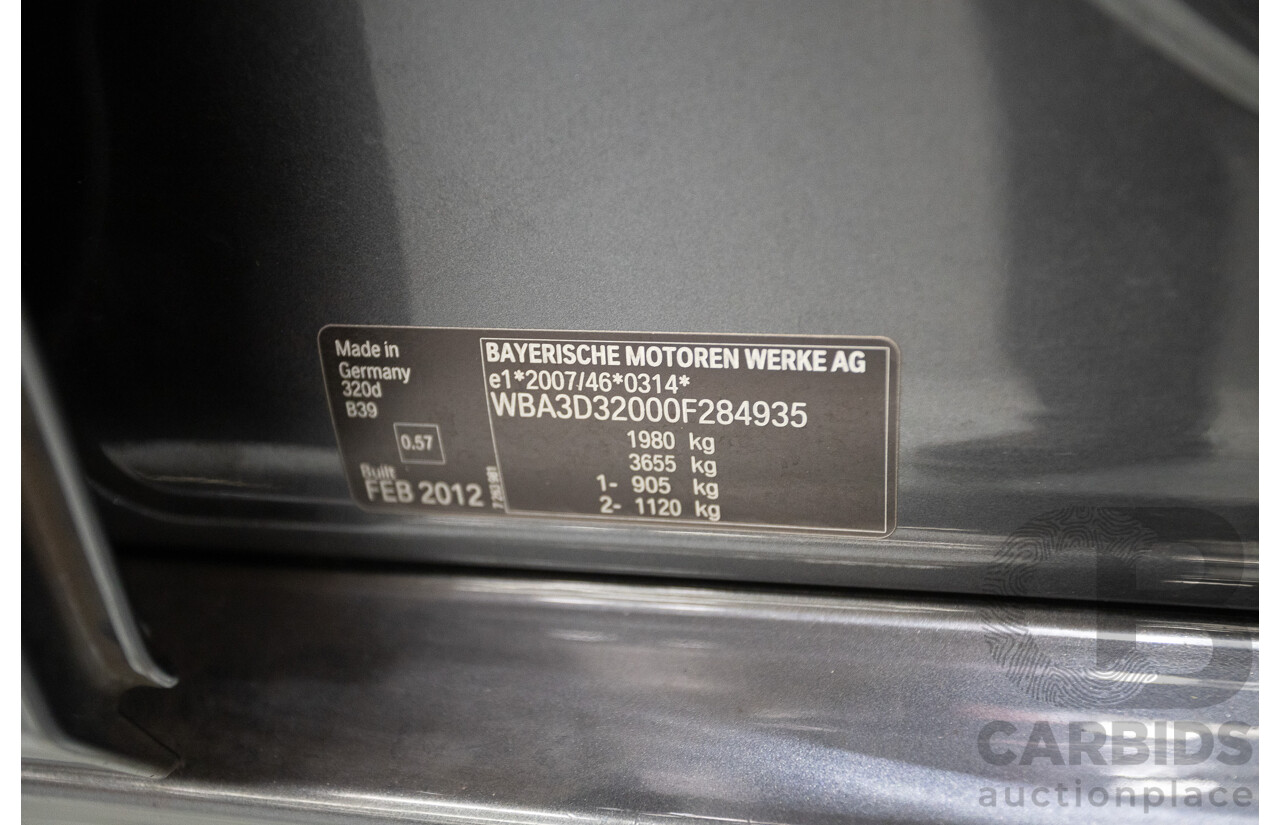 04/2012 BMW 320d Lifestyle E90 MY11 4D Sedan Space Grey Metallic Turbo Diesel 2.0L