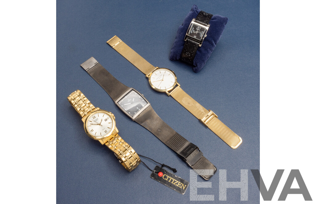 Collection of Watches - Sekonda, Rosefield, Obaku, Citizen - Lot of 4