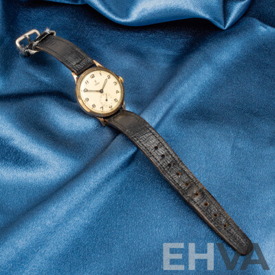 Vintage Tudor 9ct Gold Wristwatch (Rolex Sister Brand) British Railways Presentation in Working Condition