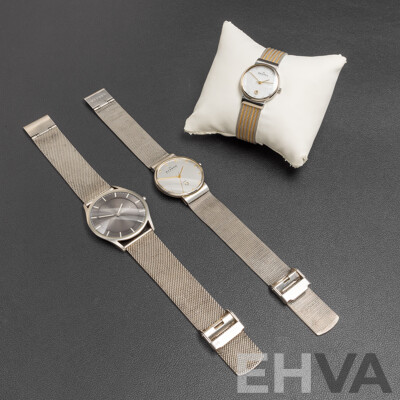 Collection of Men's and Ladies' Skagen Watches - Lot of 3