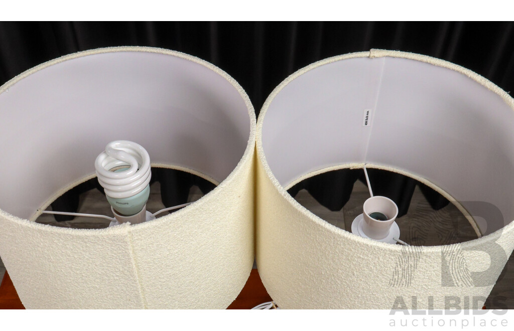 Pair of Chrome Table Lamps