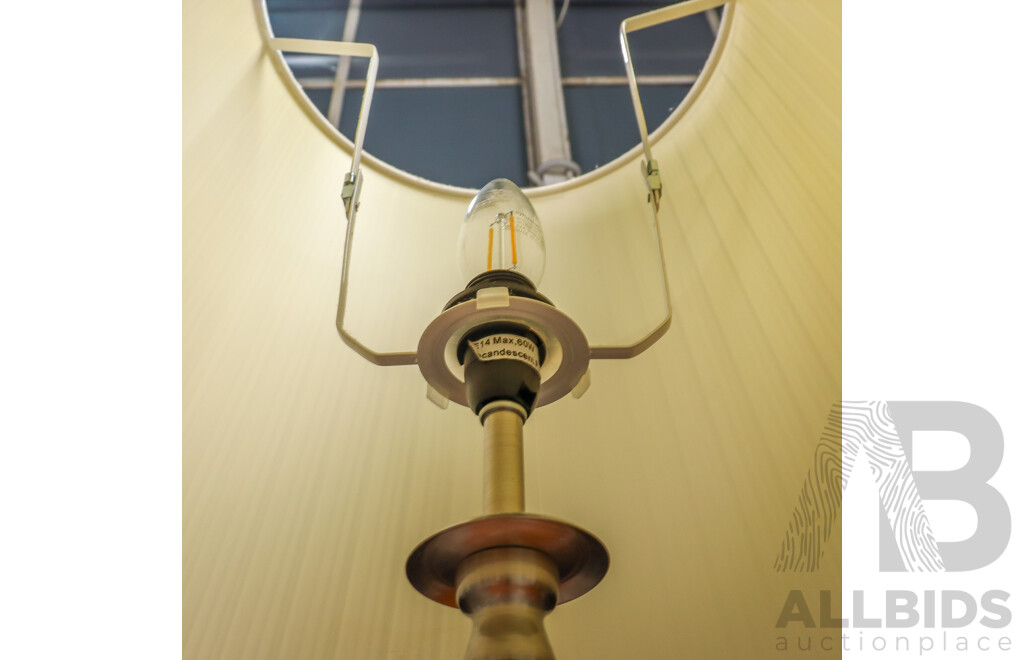 Pair of Chrome Table Lamps