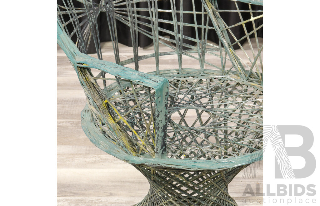 Vintage Spun Fiberglass Five Piece Outdoor Suite by Russell Woodard