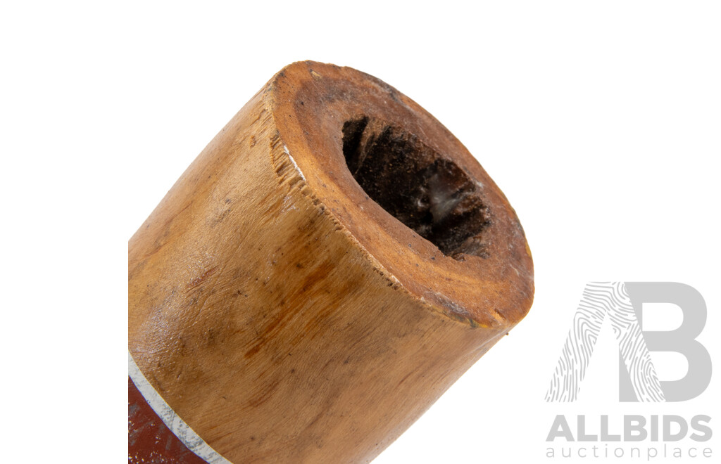 Jack, (20th Century, Indigenous-Australian), Spirit Turtle, Vintage Travel Didgeridoo, Wood and Natural Pigments, 25 cm (length)