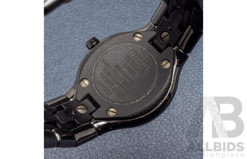 Rado Swiss High Tech Black Ceramic Watches - Lot of 2