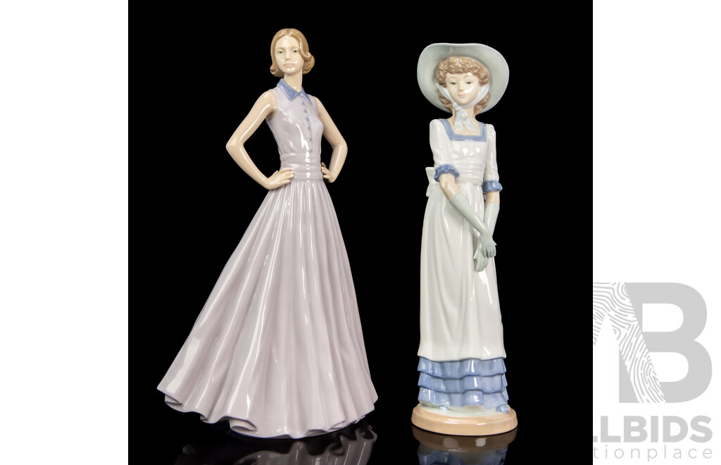 Pair of Large Lady Figures by Nao (2)