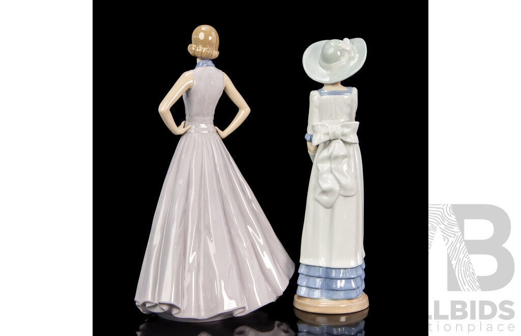 Pair of Large Lady Figures by Nao (2)