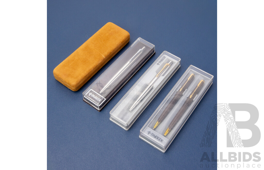 Collection of Six Vintage Parker Ballpoint Pens