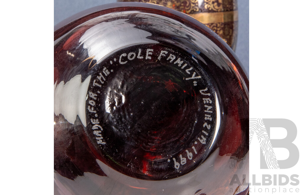 Vecchia Murano Decanter with Six Tumblers