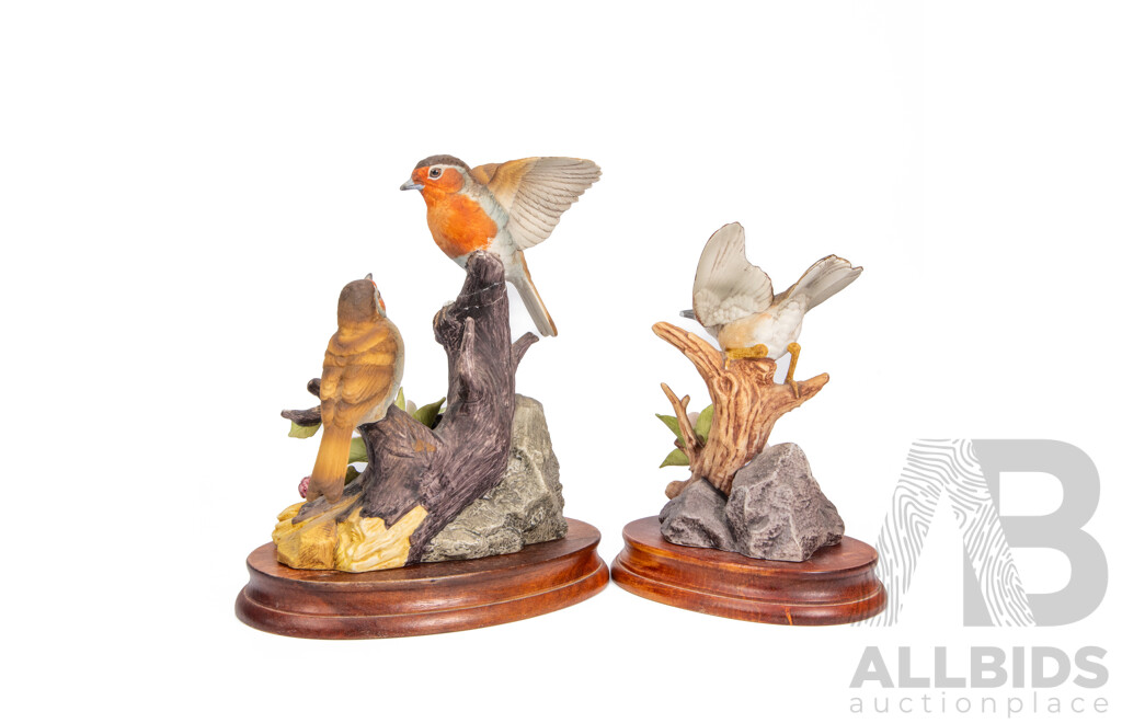 Pair of Fine Porcelain Bird Figures by Kowa