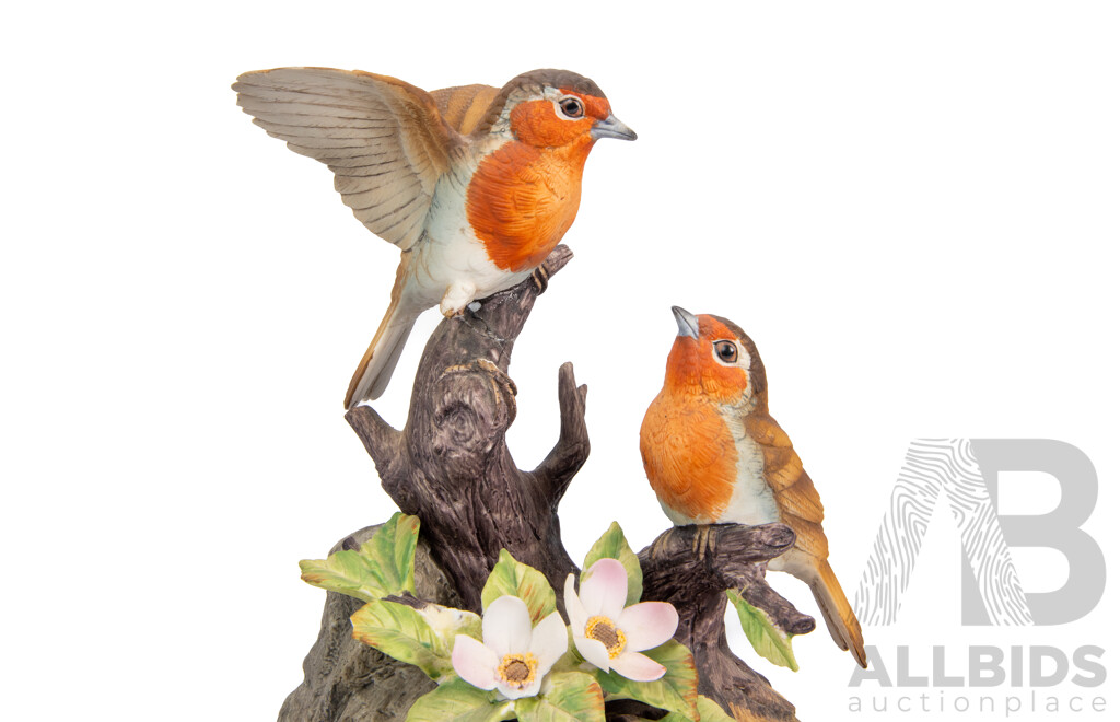 Pair of Fine Porcelain Bird Figures by Kowa