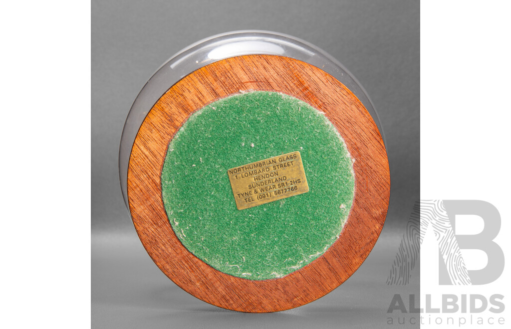 Hand Blown Glass Tiger Moth in Glass Sphere by Northumbrian Glass