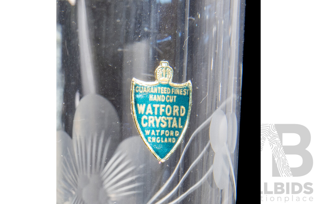 A Good Waterford Hand-Cut Crystal Glassware Set