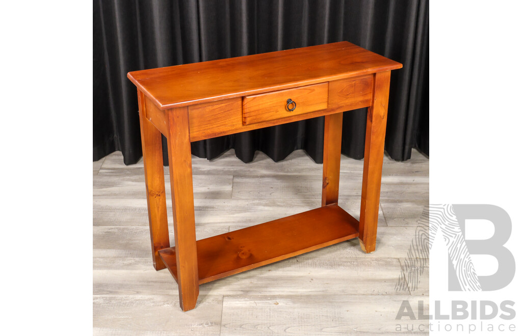 Modern Timber Single Drawer Hall Table