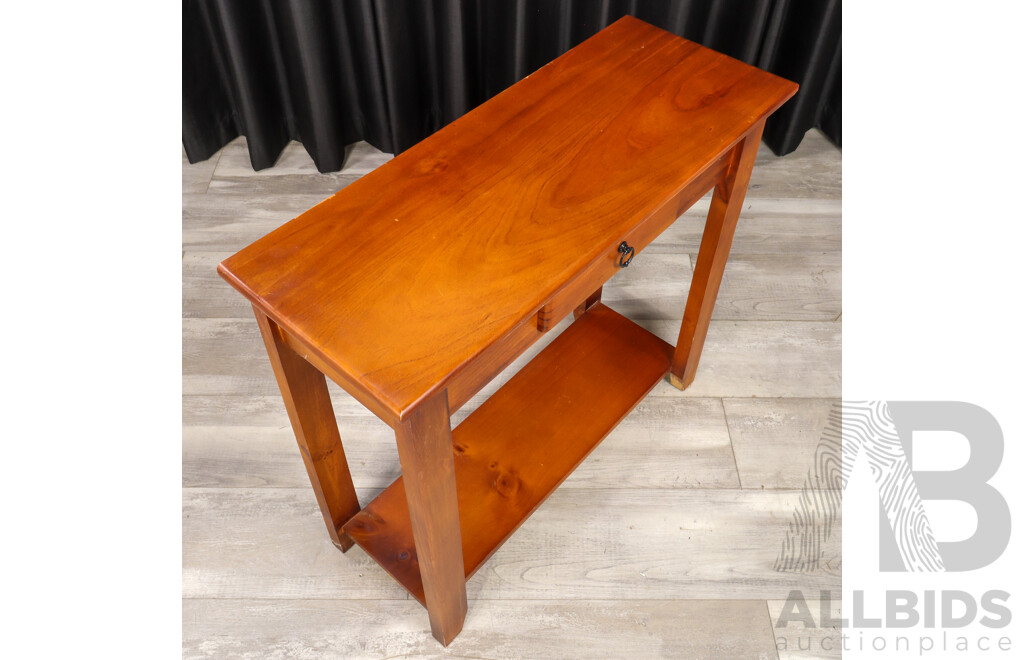 Modern Timber Single Drawer Hall Table