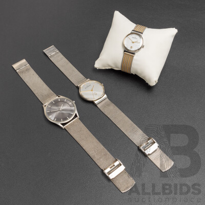 Collection of Men's and Ladies' Skagen Watches - Lot of 3