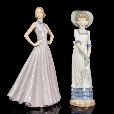 Pair of Large Lady Figures by Nao (2)