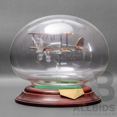 Hand Blown Glass Tiger Moth in Glass Sphere by Northumbrian Glass
