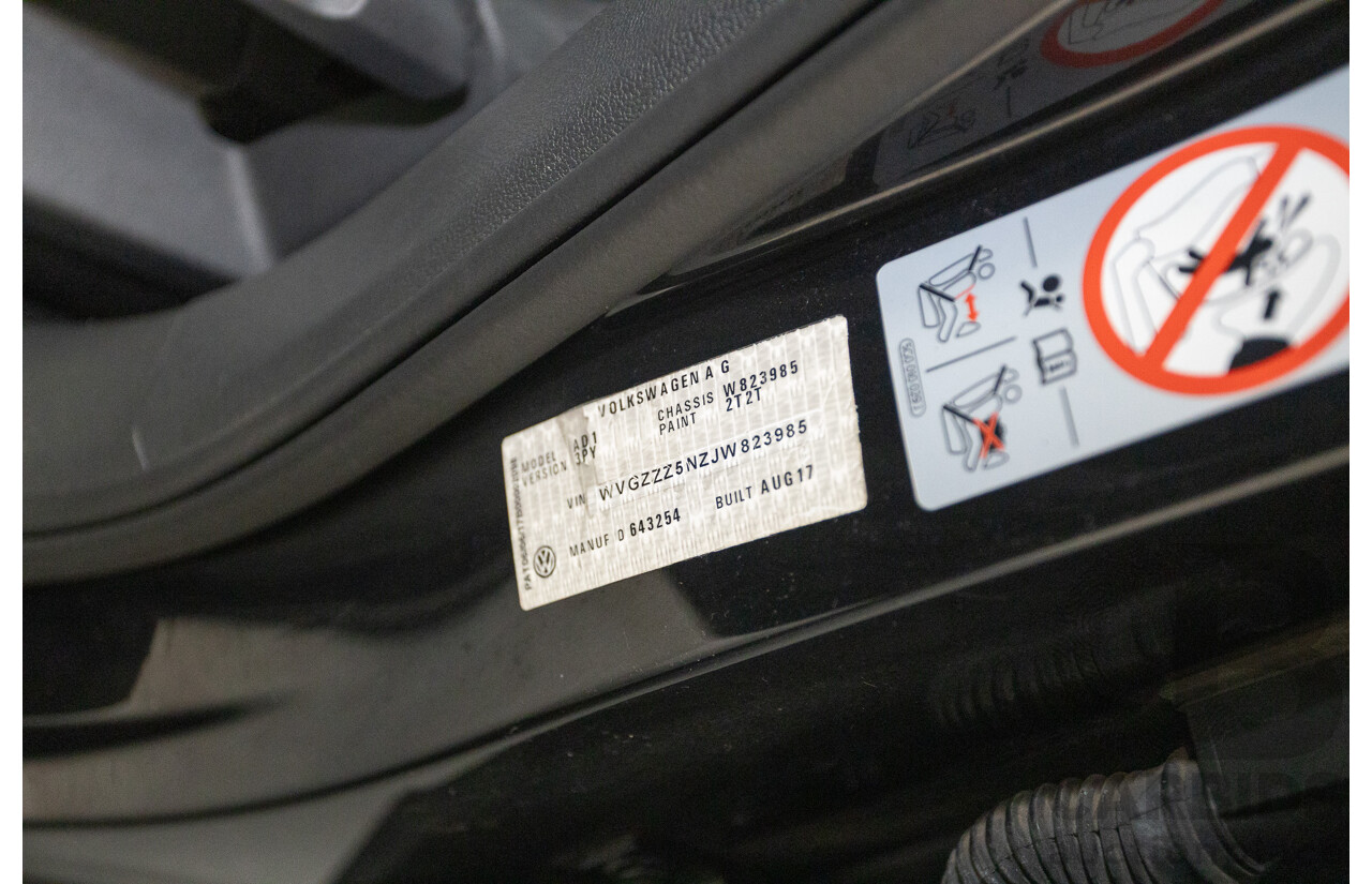 10/2017 Volkswagen Tiguan 110 TSI Comfortline 5NA MY18 4D Wagon Deep Black Pearl Turbo 1.4L