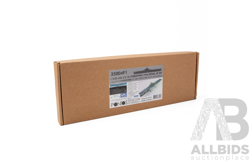 Trumpeter Model U.S Aircraft Carrier CV-10 Yorktown 1944 with Pontos Detail Up Set - 1:350 Scale