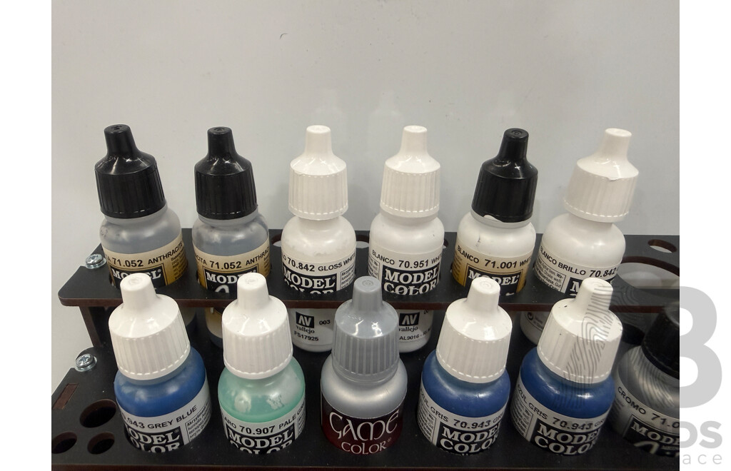 Assorted Hobby Paint - 5 Tier Rack