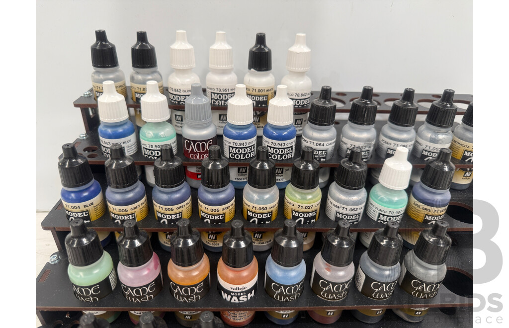 Assorted Hobby Paint - 5 Tier Rack