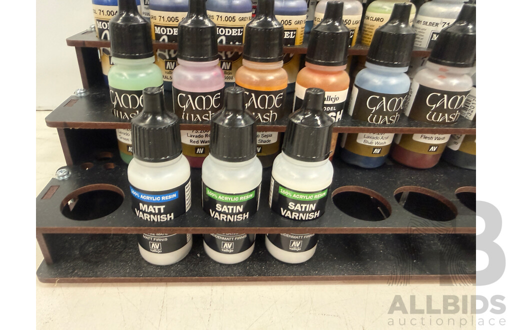 Assorted Hobby Paint - 5 Tier Rack