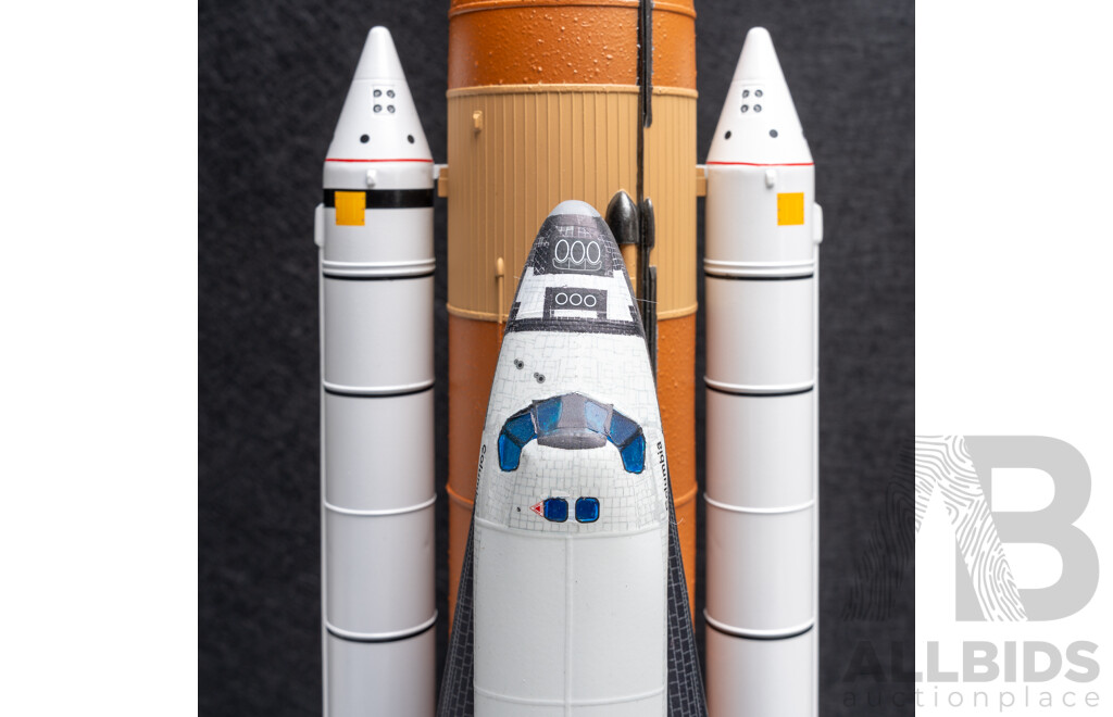Revelle 1/144 Scale Model of Space Shuttle Columbia Mounted on Simulated Launch Pad,