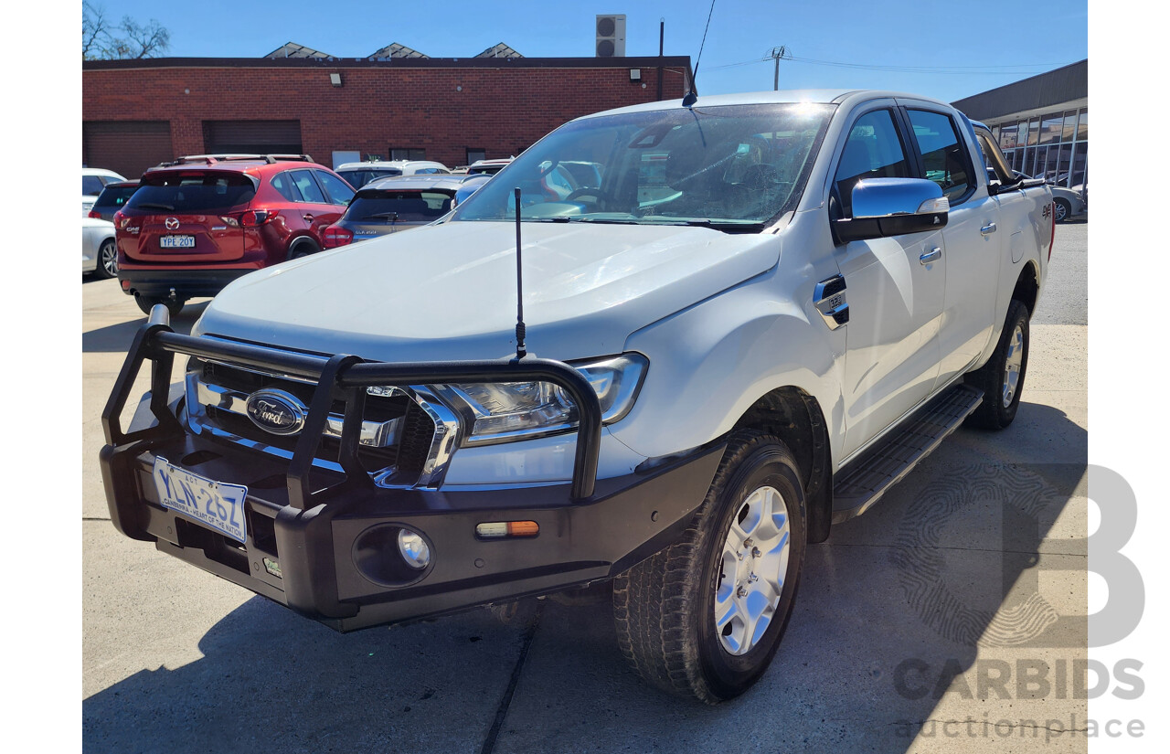 12/2016 Ford Ranger XLT 3.2 (4x4) PX MKII Dual Cab Utility White 3.2L
