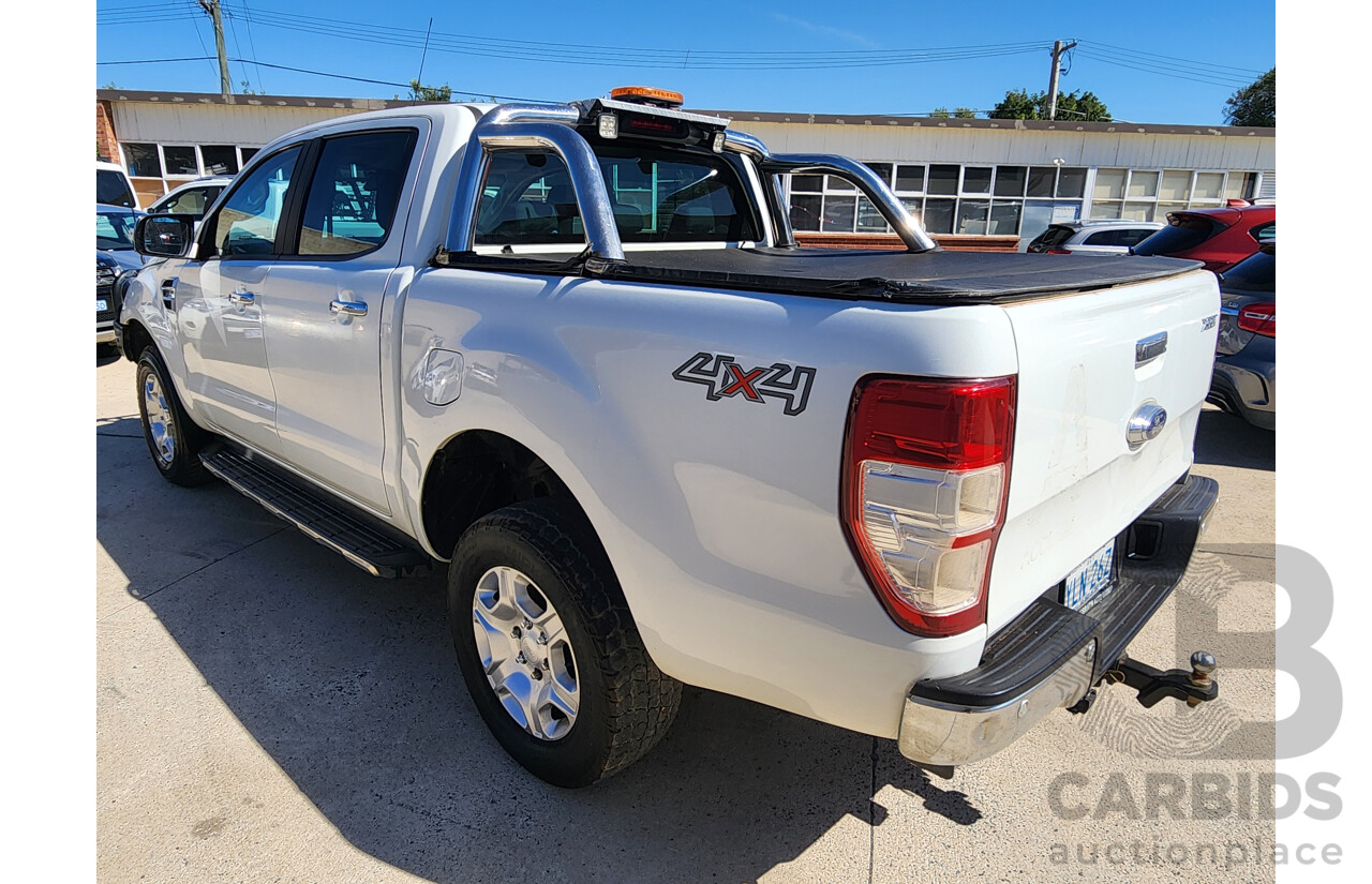 12/2016 Ford Ranger XLT 3.2 (4x4) PX MKII Dual Cab Utility White 3.2L